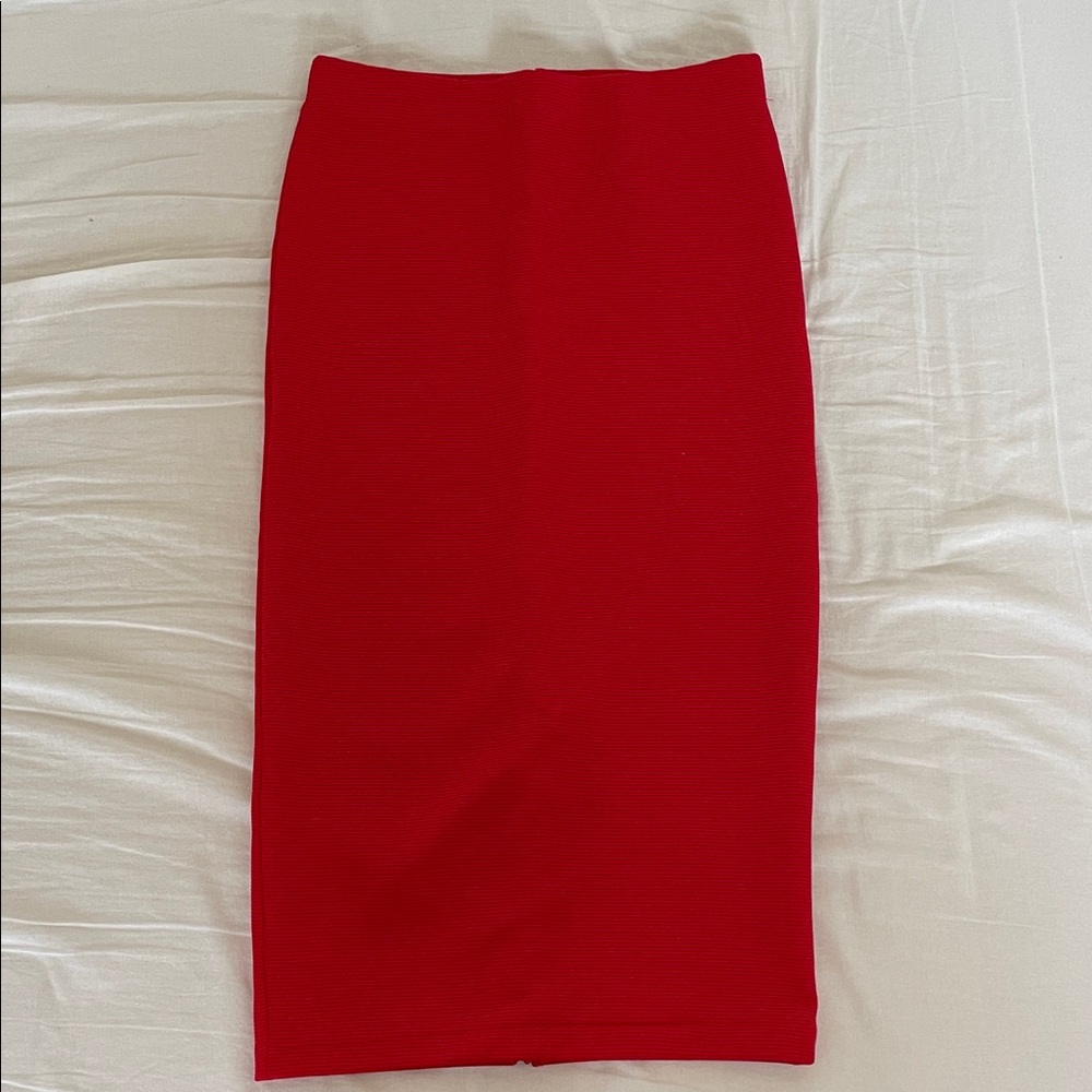 Red H&M Pencil Skirt